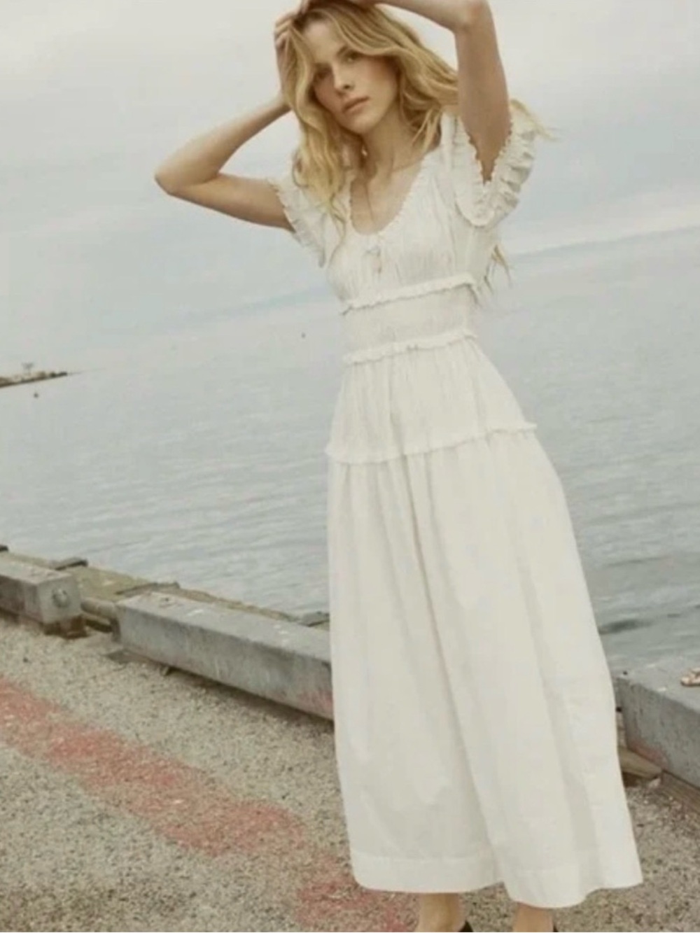 NWT Doen Leanne Dress in Salt